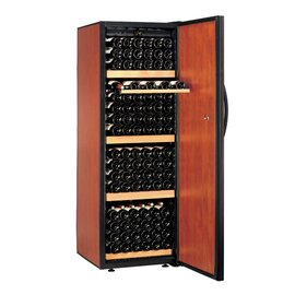 wine cabinet CS200D plum wood coloured  | solid door | absorption technology product photo