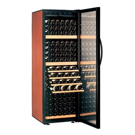 wine cabinet CS200DV plum wood coloured  | glass door | absorption technology product photo