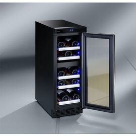 wine refrigerator MACAVE 15 black  | glass door | static cooling product photo