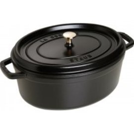 cocotte 12.0 ltr cast iron with lid black oval  Ø 410 mm  | cast-on handles product photo