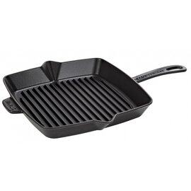 American barbecue pan  • cast iron black | 300 mm  x 300 mm | long handle product photo