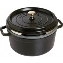 cocotte 5 ltr cast iron with lid black with steamer insert  Ø 260 mm  | cast-on handles product photo