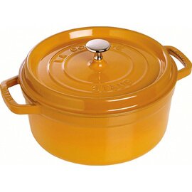 cocotte 5.85 ltr cast iron with lid mustard coloured  Ø 280 mm  | cast-on handles product photo