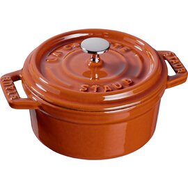 cocotte 0.25 ltr cast iron with lid cinnamon coloure  Ø 100 mm  | cast-on handles product photo