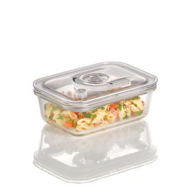 vacuum container 0.6 ltr with lid glass rectangular 170 mm x 125 mm H 65 mm product photo