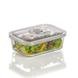 vacuum container 1 ltr with lid glass rectangular 200 mm x 150 mm H 80 mm product photo