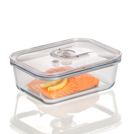 vacuum container 1.5 ltr with lid glass rectangular 220 mm x 165 mm H 80 mm product photo