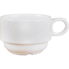 cup 180 ml ARCADIA porcelain white with relief product photo