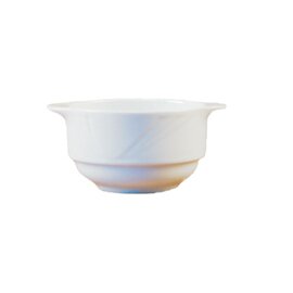 saucer ARCADIA 300 ml porcelain white with relief  | with saucer product photo
