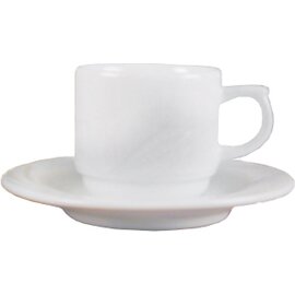 coffee cup ARCADIA with handle 100 ml porcelain white with relief  H 59 mm product photo