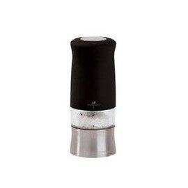 pepper mill ZEPHIR plastic black silver coloured • grinder made of stainless steel  H 140 mm | soft touch surface product photo