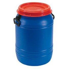 lidded drum HDPE blue orange lid 60 ltr  Ø 400 mm  H 610 mm product photo