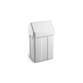 waste bin 12 ltr plastic white hinged lid lid colour white  L 250 mm  B 200 mm  H 400 mm product photo