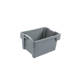stack and nest container H 220 mm HDPE grey nestable | bottom + sides closed product photo