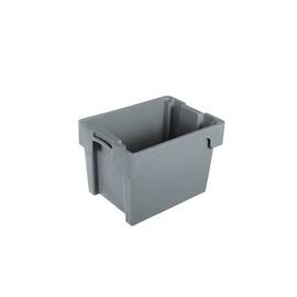 stack and nest container H 270 mm HDPE grey nestable | bottom + sides closed product photo
