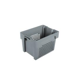 stack and nest container H 270 mm HDPE grey nestable | perforated walls product photo