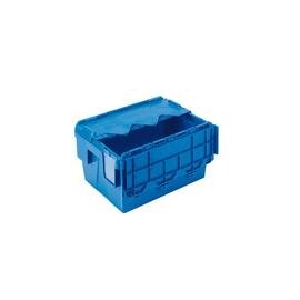 lidded crate  • blue  | 18 ltr | 400 mm  x 300 mm  H 222 mm product photo