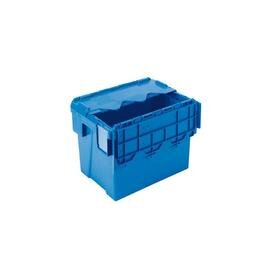 lidded crate  • blue  | 25 ltr | 400 mm  x 300 mm  H 306 mm product photo