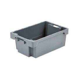 stack and nest container ROTA 32 ltr HDPE grey nestable Execution closed product photo