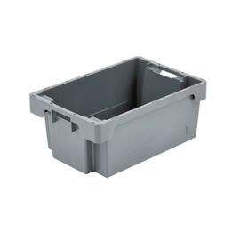 stack and nest container ROTA 40 ltr HDPE grey nestable Execution closed product photo