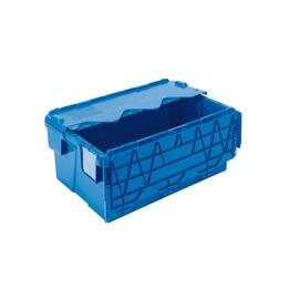 lidded crate  • blue  | 48 ltr | 600 mm  x 400 mm  H 264 mm product photo