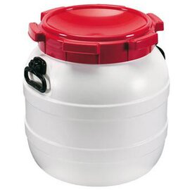 standard wide-neck barrel HDPE white red lid 42 l product photo