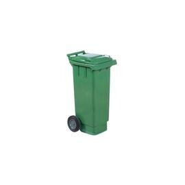 waste container 80 ltr plastic green hinged lid  L 525 mm  B 450 mm  H 940 mm product photo