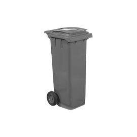 waste container 140 ltr plastic grey hinged lid  L 550 mm  B 480 mm  H 1065 mm product photo  L