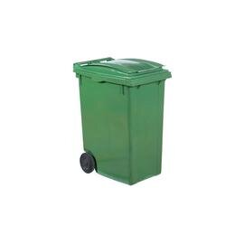 waste container 360 ltr plastic green hinged lid  L 850 mm  B 620 mm  H 1090 mm product photo  L