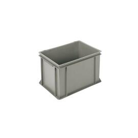 stackable container COMFORT LINE Euronorm HDPE grey smooth bottom closed 26 ltr | 400 mm x 300 mm H 270 mm product photo