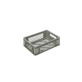 stackable container COMFORT LINE Euronorm HDPE grey perforated walls 11 ltr | 400 mm x 300 mm H 120 mm product photo