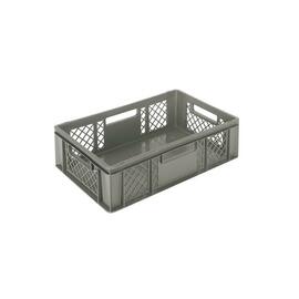 stackable container COMFORT LINE H 170 mm HDPE grey smooth bottom perforated walls product photo