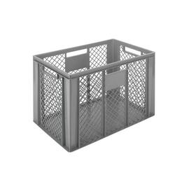 stackable container COMFORT LINE H 430 mm HDPE grey smooth bottom perforated walls product photo