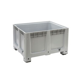 pallet box 610 ltr HDPE pale grey Execution closed product photo