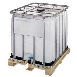 IBC container  • transparent  | 1050 ltr | 1200 mm  x 1000 mm  H 1170 mm | with wooden pallet product photo