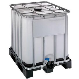 IBC container • transparent, 1050 ltr, 1200 mm x 1000 mm H 1175 mm