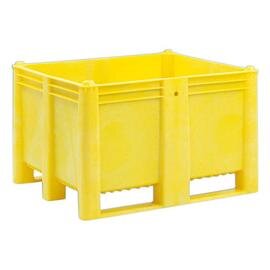 large-capacity pallet boxes  • yellow  | 600 ltr | 1200 mm  x 1000 mm  H 740 mm product photo
