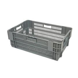 Euronorm stack and nest container  • grey  • perforated  | 38 ltr | 600 mm  x 400 mm  H 200 mm product photo