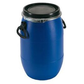 lidded drum HDPE blue black lid 30 ltr  Ø 310 mm  H 520 mm product photo