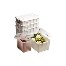 storage container with lid GASTRO-PLUS  • transparent white  | 60 ltr | 580 mm  x 380 mm  H 378 mm product photo