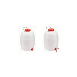 water canister HDPE polypropylene white red 15 ltr Ø 268 mm  H 370 mm product photo