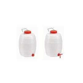 water canister HDPE polypropylene white red 20 ltr Ø 292 mm  H 410 mm product photo