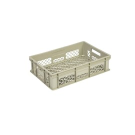stackable container GOLD LINE beige 33 ltr 600 mm x 400 mm H 150 mm | perforated product photo