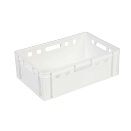 meat container HDPE white 38 ltr  | 600 mm  x 400 mm  H 200 mm product photo