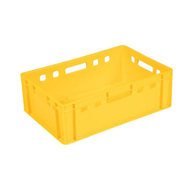 meat container HDPE yellow 38 ltr  | 600 mm  x 400 mm  H 125 mm product photo