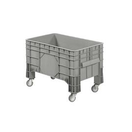big universal container 220 ltr HDPE grey 4 castors product photo