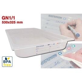gastronorm container GN 1/1  x 100 mm plastic transparent | permanent label product photo