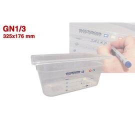 gastronorm container GN 1/3  x 150 mm plastic transparent | permanent label product photo