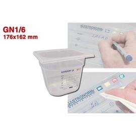 gastronorm container GN 1/6  x 65 mm plastic transparent | permanent label product photo