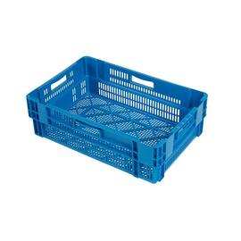 stack and nest container H 190 mm HDPE blue nestable | Floor + walls perforated product photo